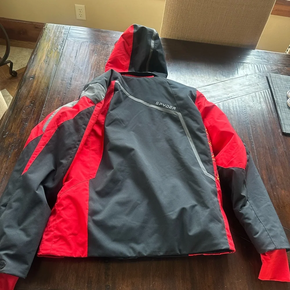 Spyder Kids Red and Black Ski Jacket - Picture 6 of 9
